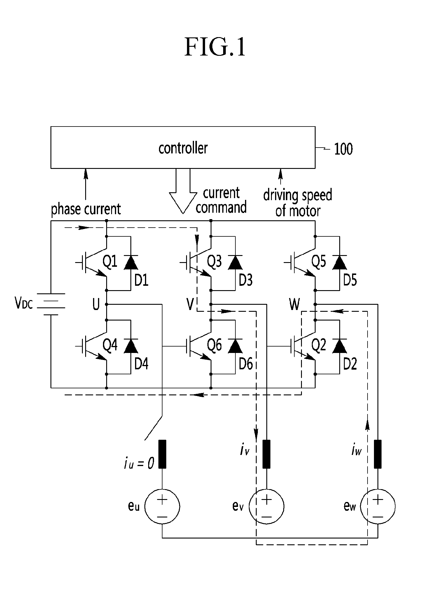 Power cable breaking detection method of motor