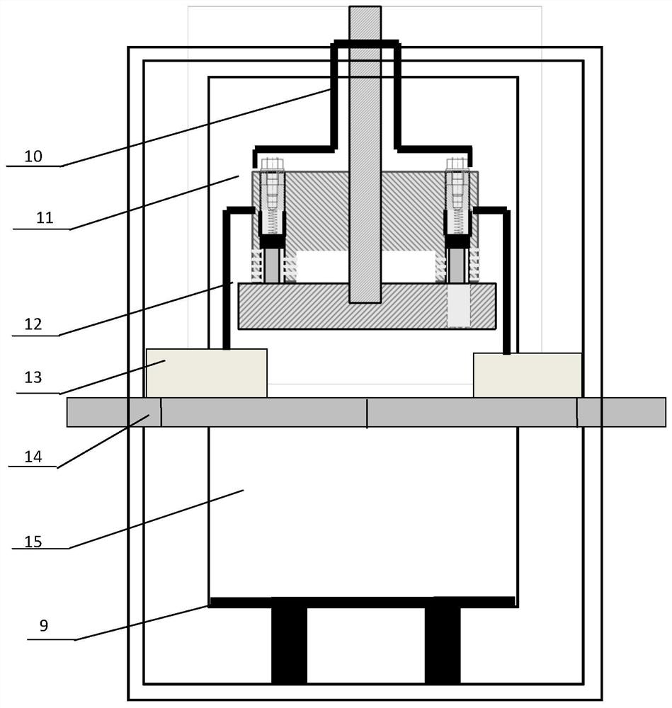 A device for sequentially introducing batch test pieces into a two-box thermal shock test box