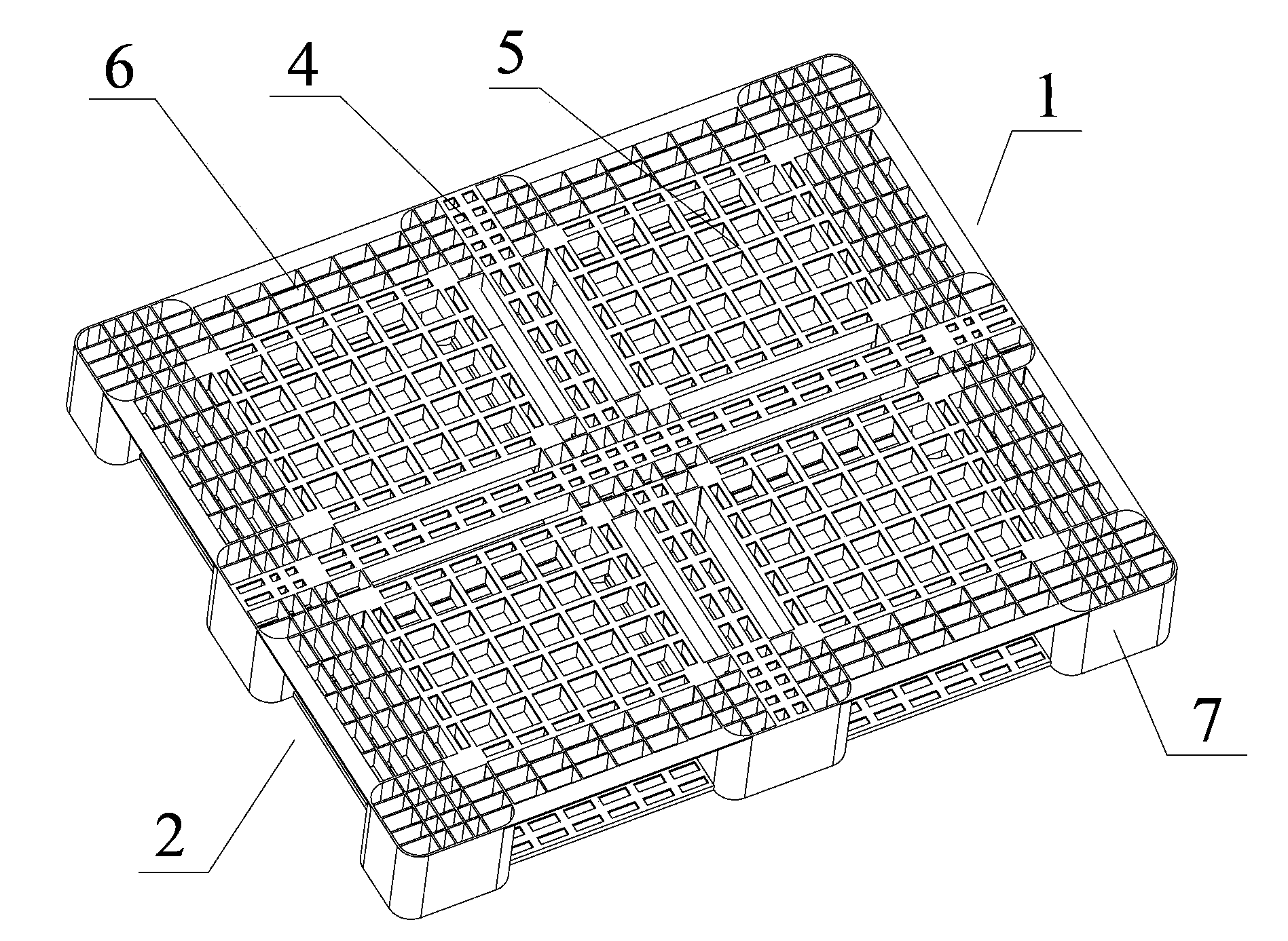 Strong-strength load bearing pallet