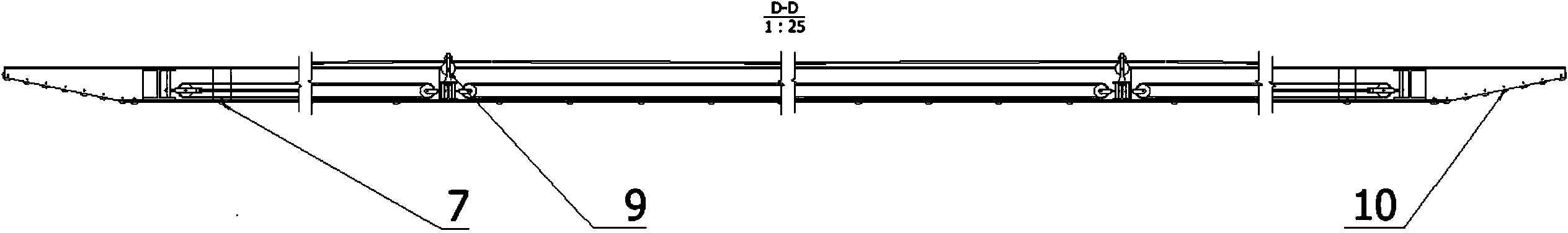 Guide beam walking type bridge detection and rescue work vehicle