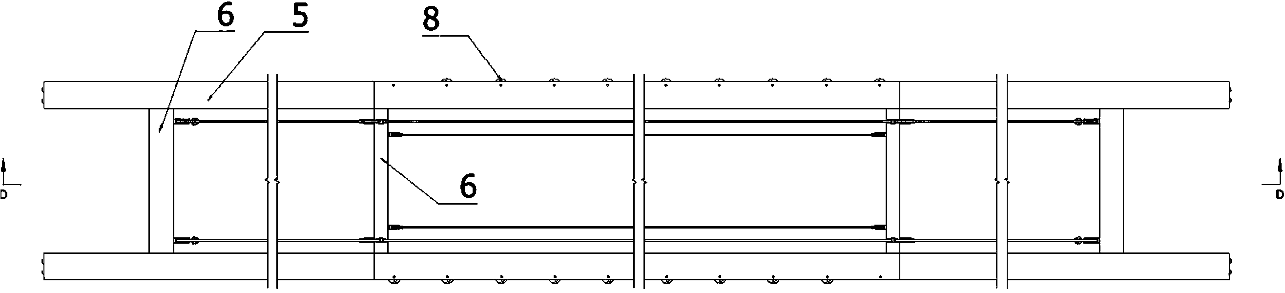 Guide beam walking type bridge detection and rescue work vehicle