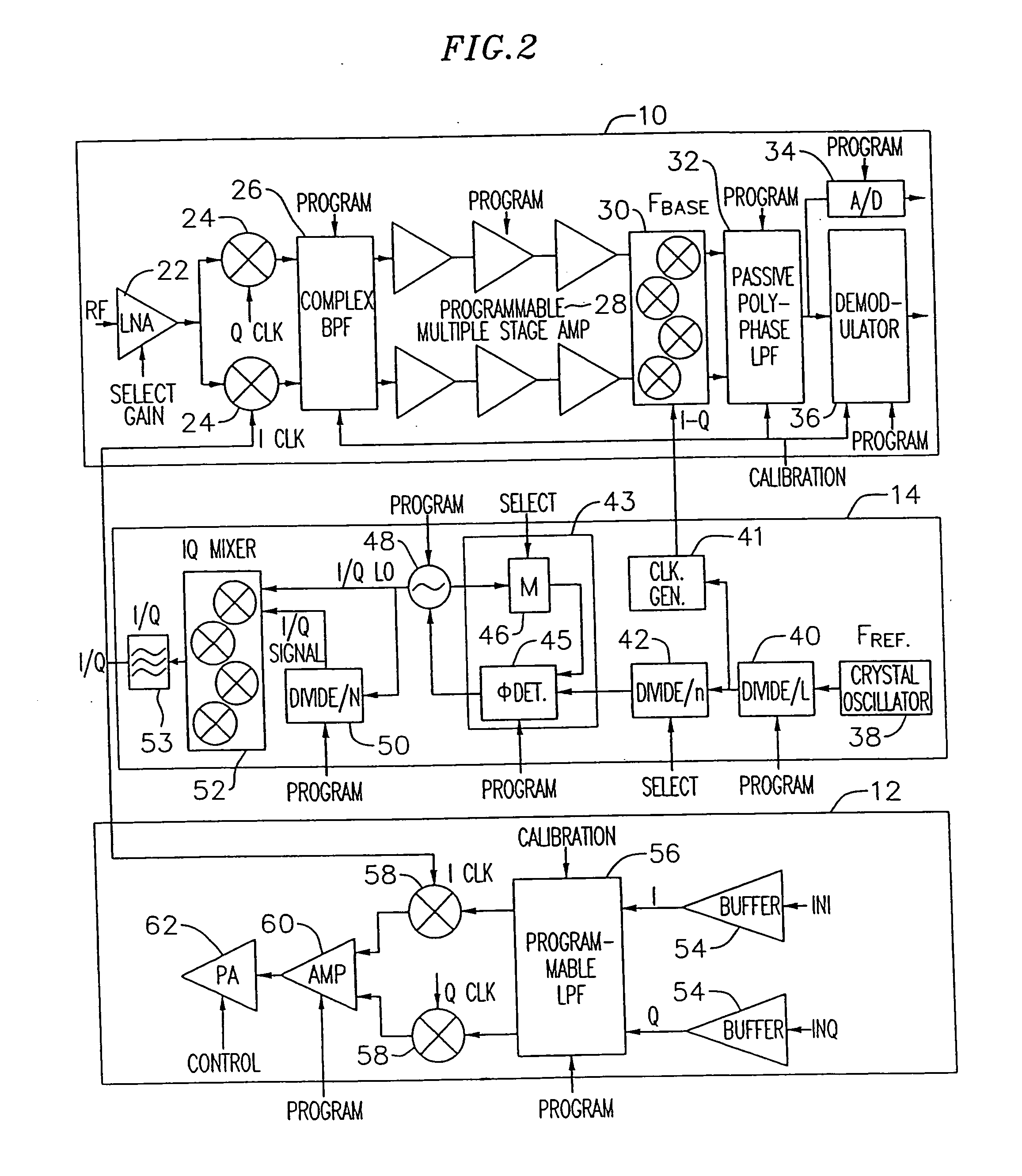 Adaptive radio transceiver with calibration