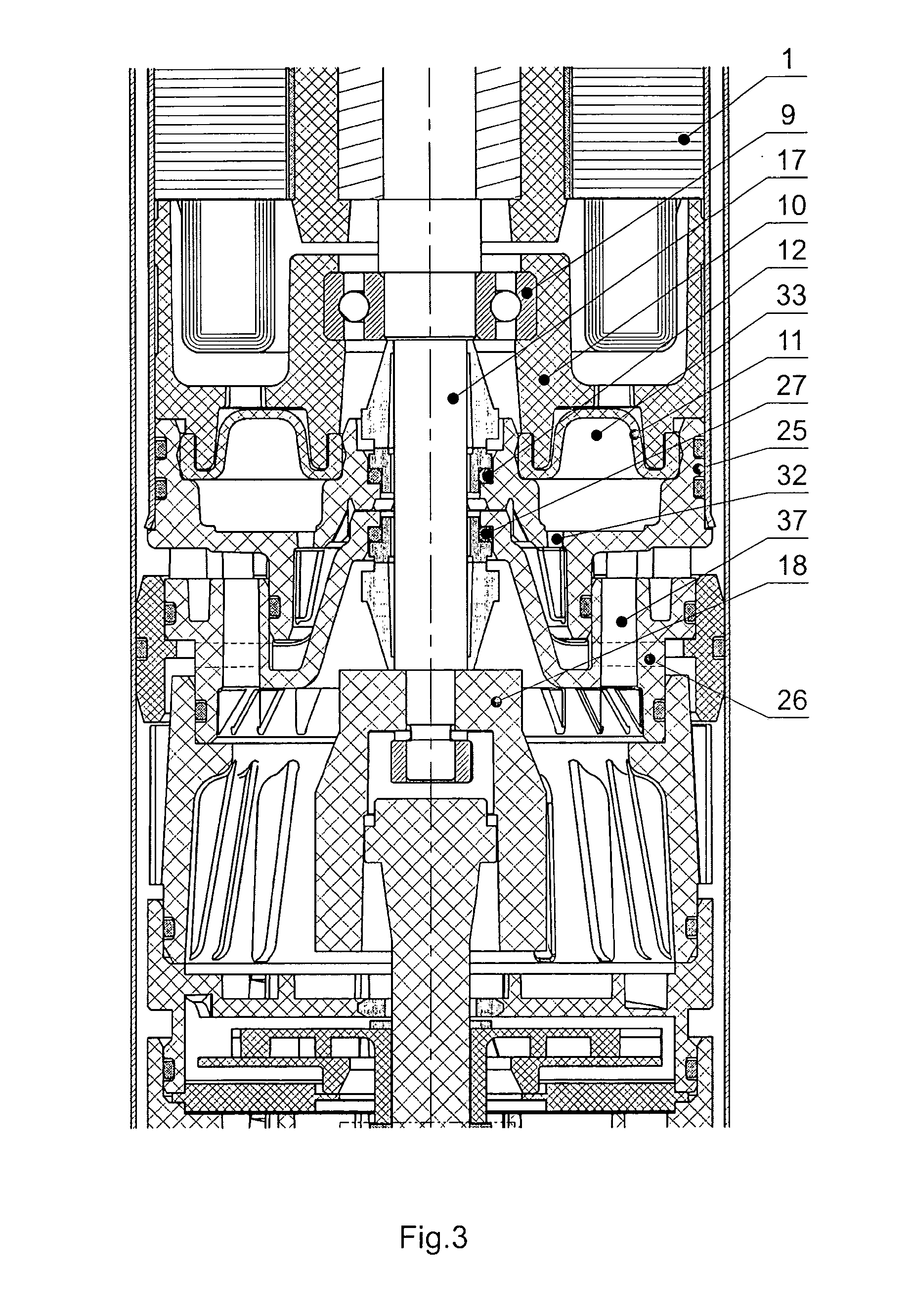 Centrifugal multiple-impeller electric pump