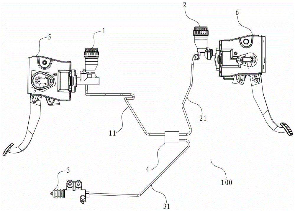 Clutch system for automobile and automobile having same