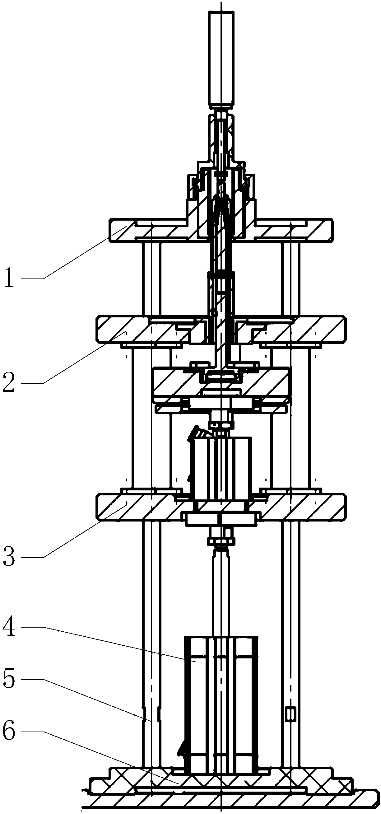 Clamping jaw fatigue test device