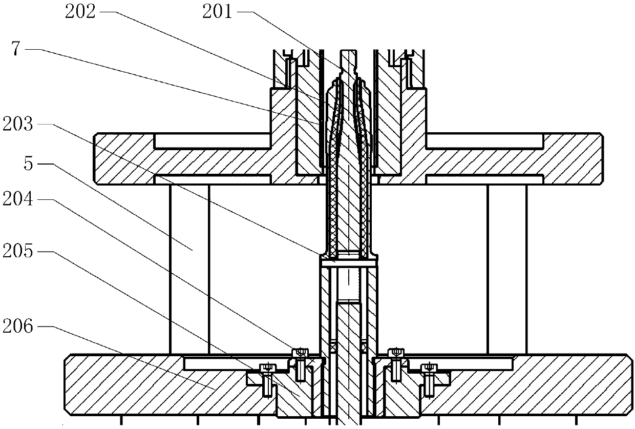 Clamping jaw fatigue test device