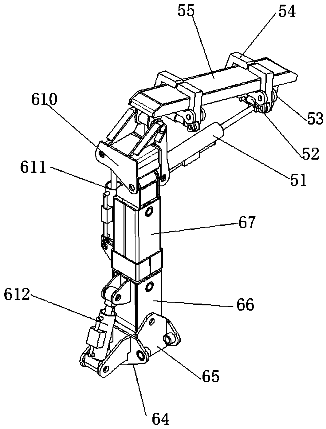 Lagging jack mounting arm