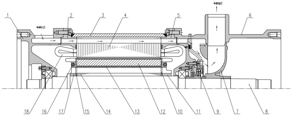 Railway train and double-end transmission permanent magnet motor thereof