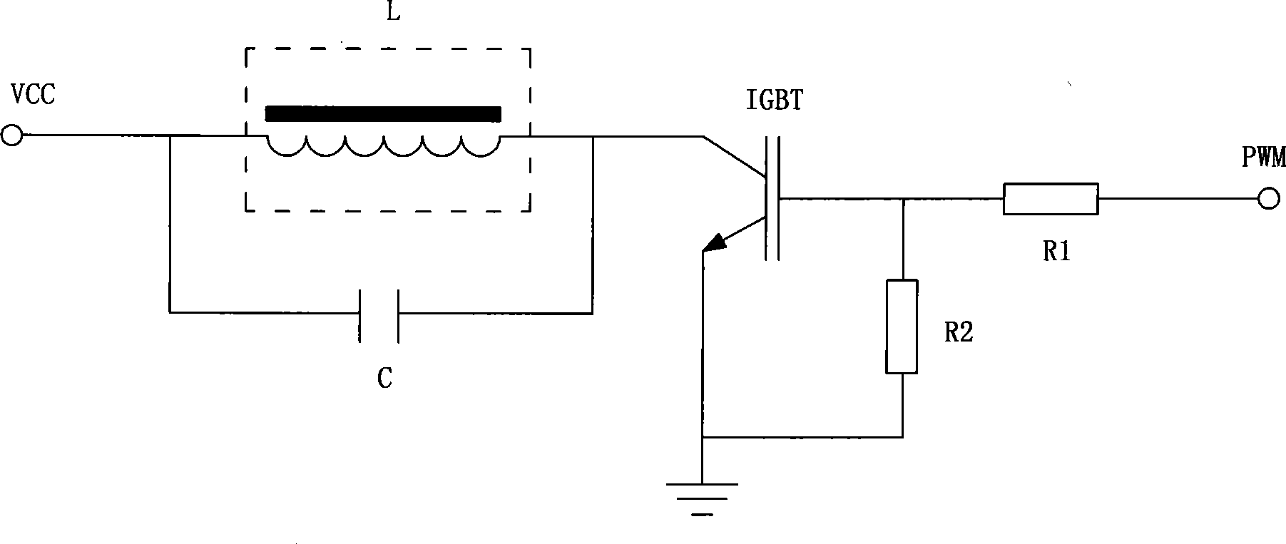 Quasi-resonance electromagnetic heating circuit