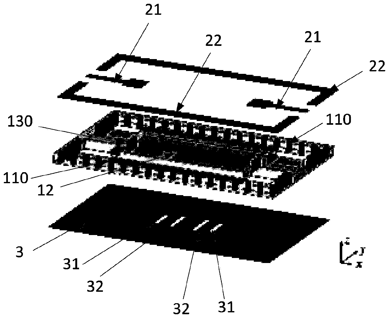 Millimeter wave differential coplanar feeding dielectric antenna