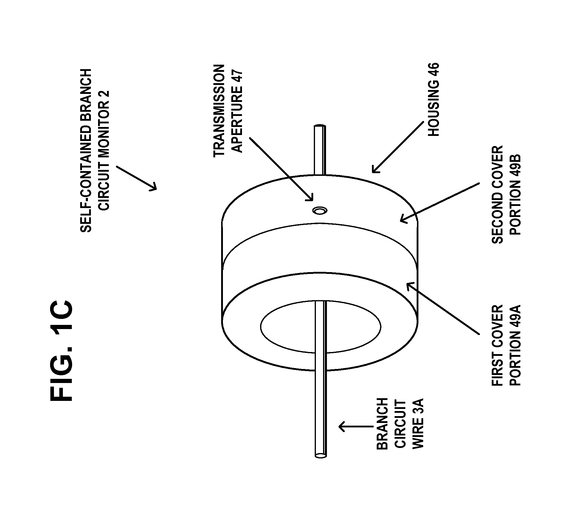 Self-contained branch circuit monitor