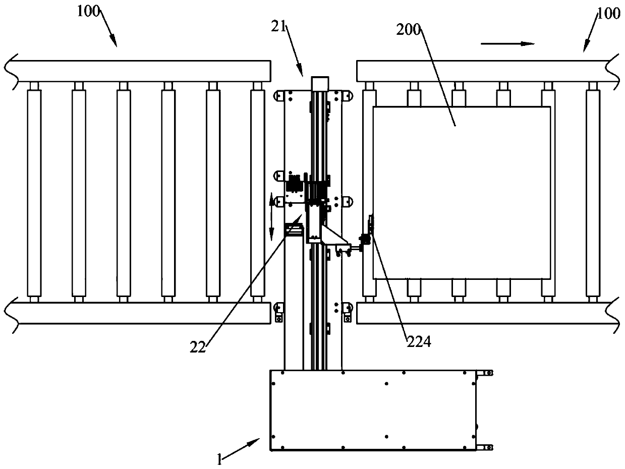 Labeling device and production line