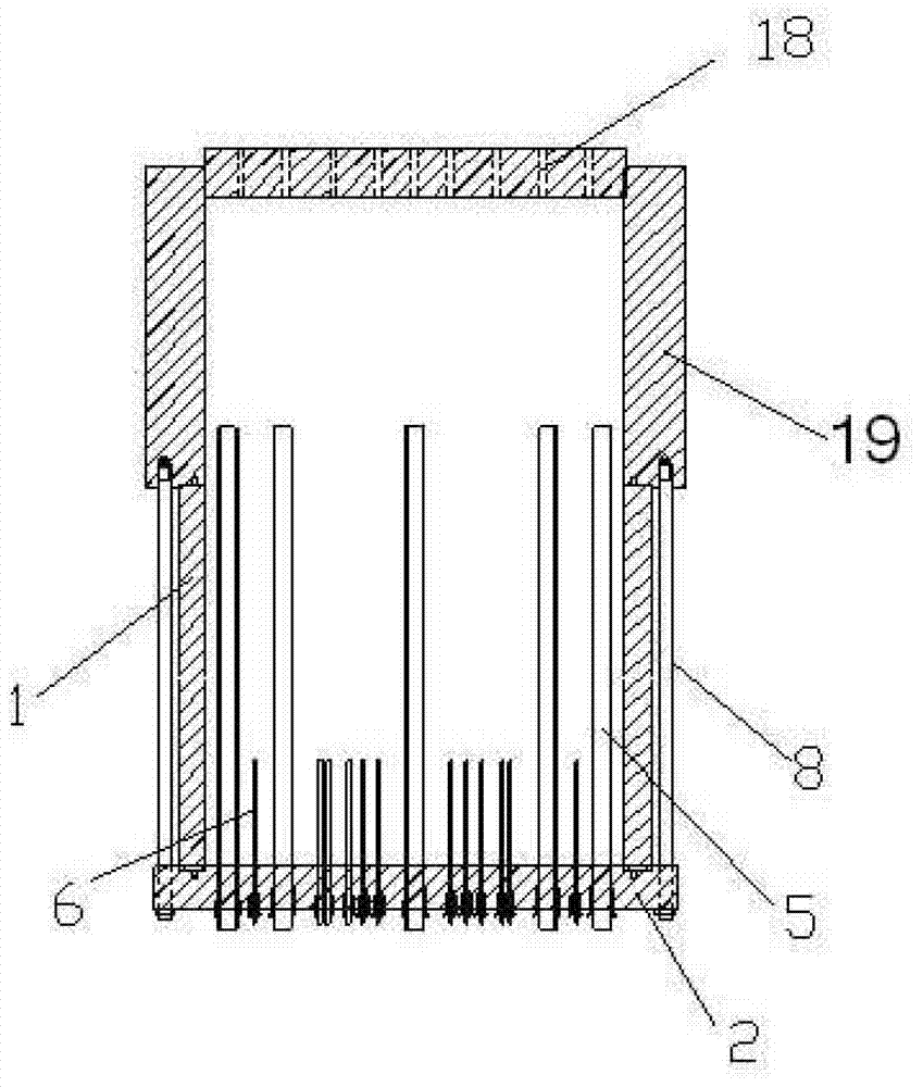 Two-dimensional inhomogeneous field experiment device for electrically repairing polluted soil