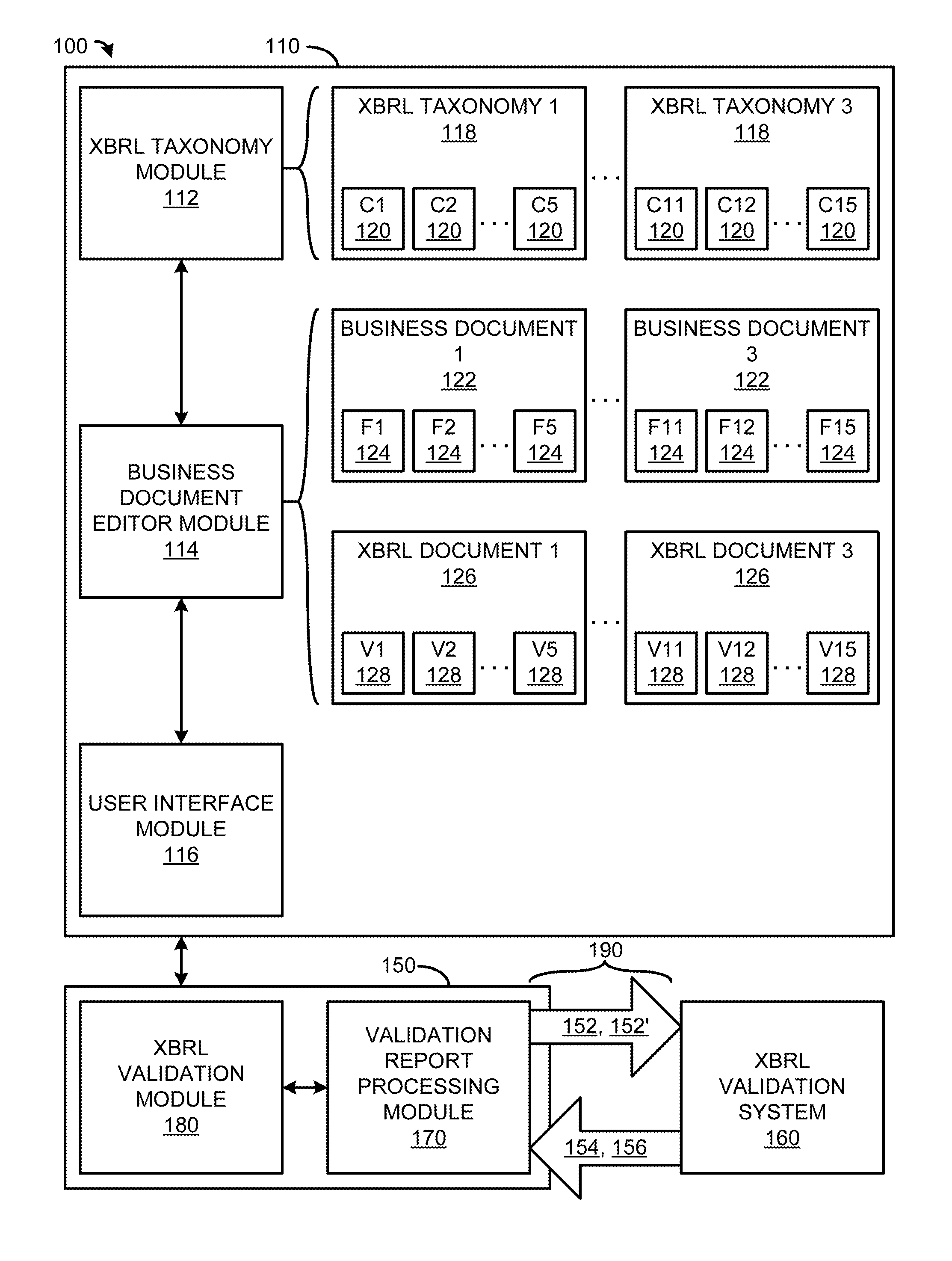 Systems and methods for navigating to errors in an XBRL document using metadata