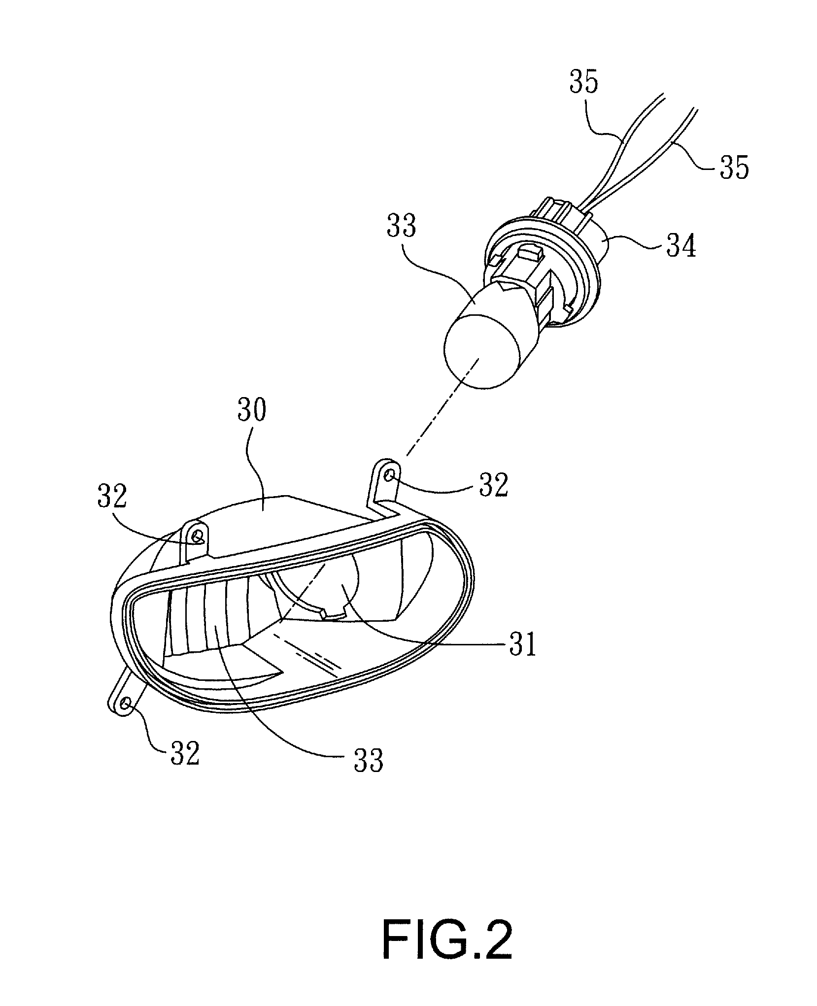 Rearview mirror with concealed and light-transmittable turn signal light