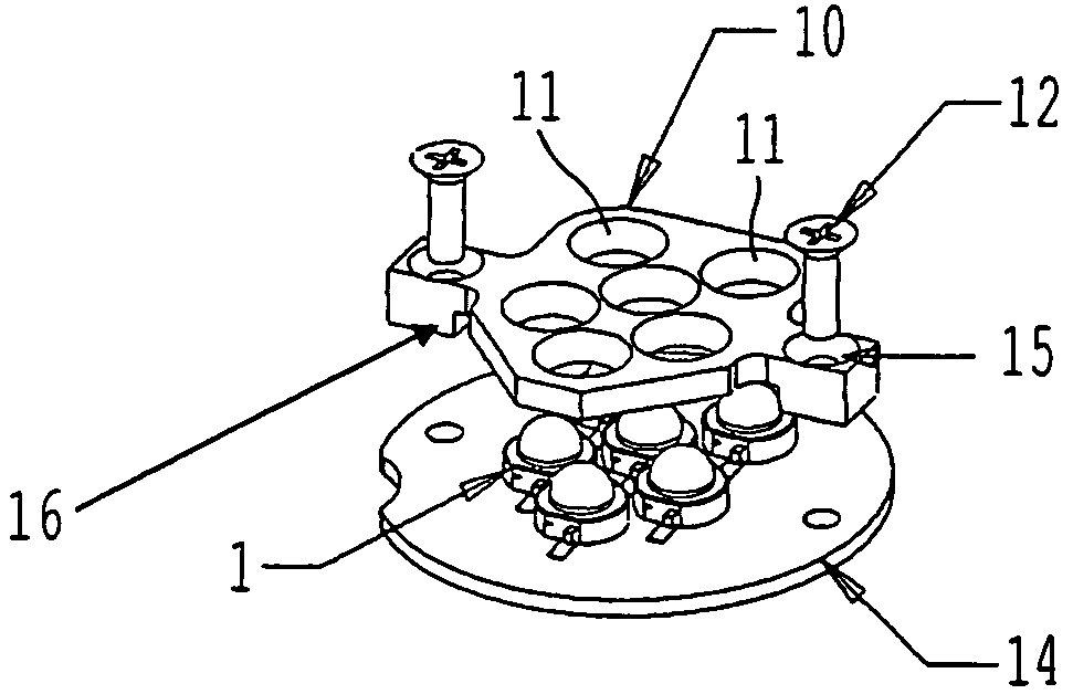 Light reflector device for light emitting diode (LED) array