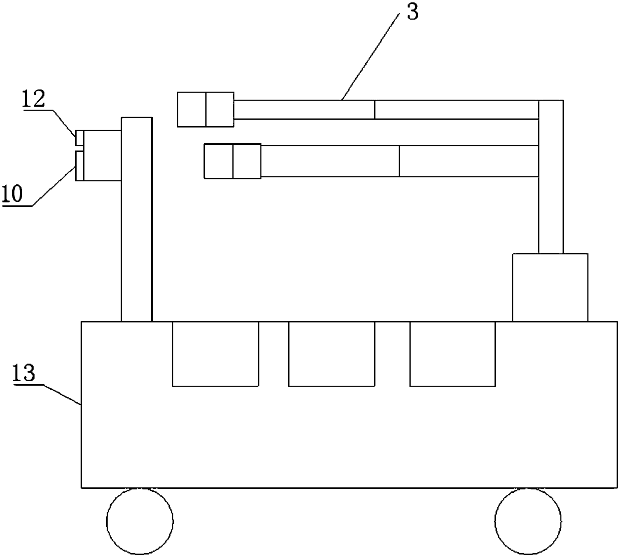 Rapid battery assembling and disassembling device for conveying car