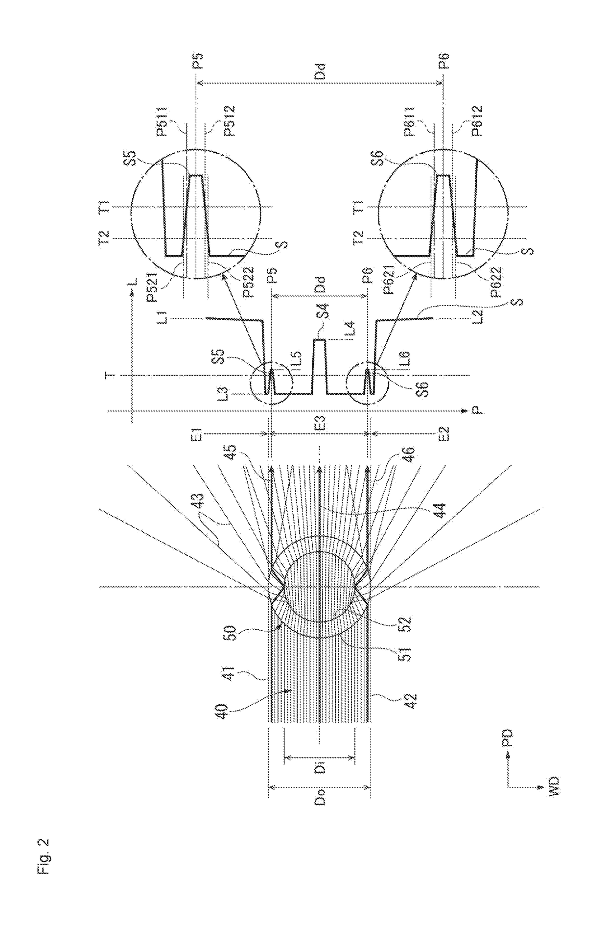 Internal diameter measuring method for transparent tube