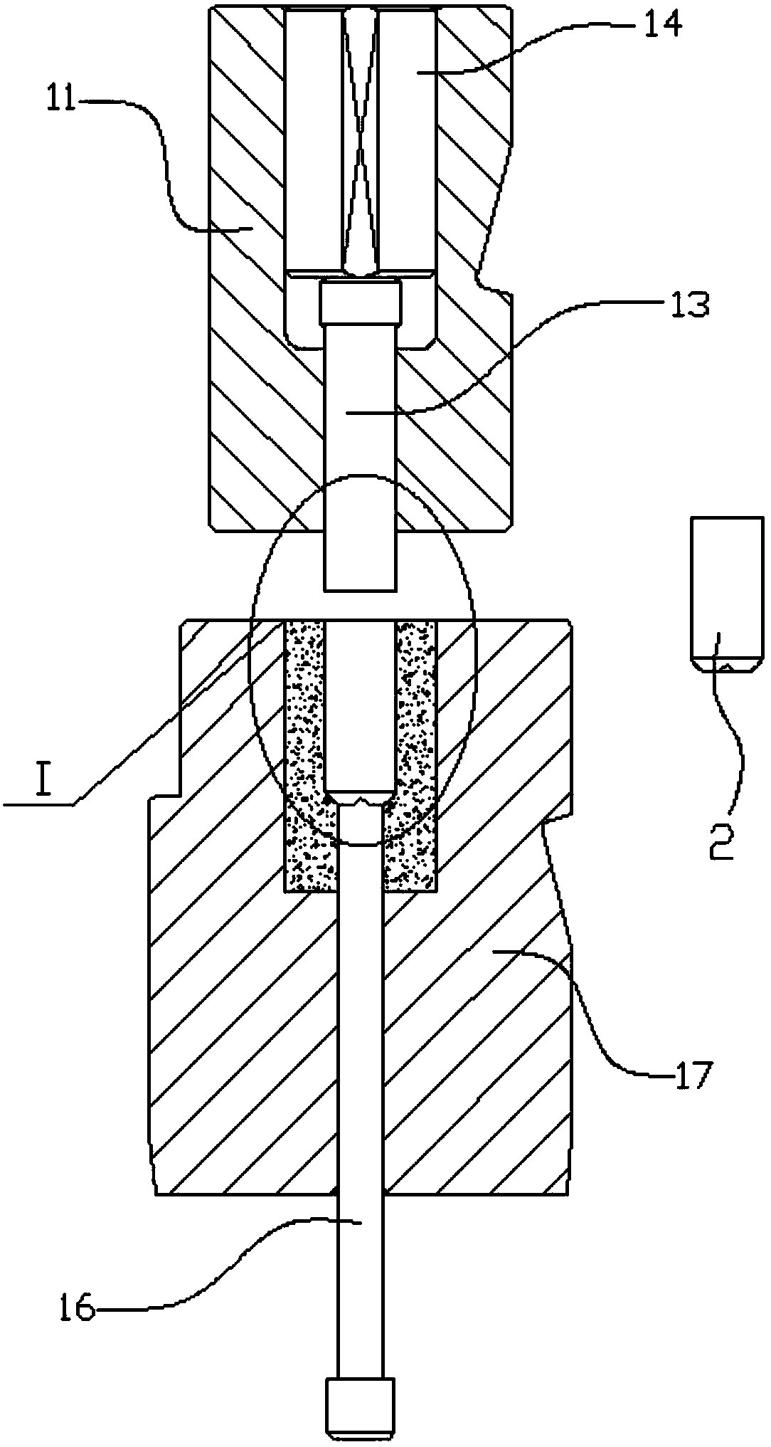 A semi-hollow pin plastic forming method