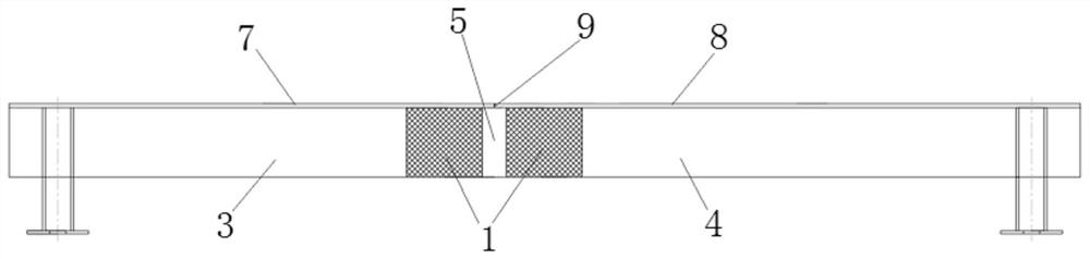 Steel bridge deck U rib butt joint fatigue strengthening structure and method based on bonding