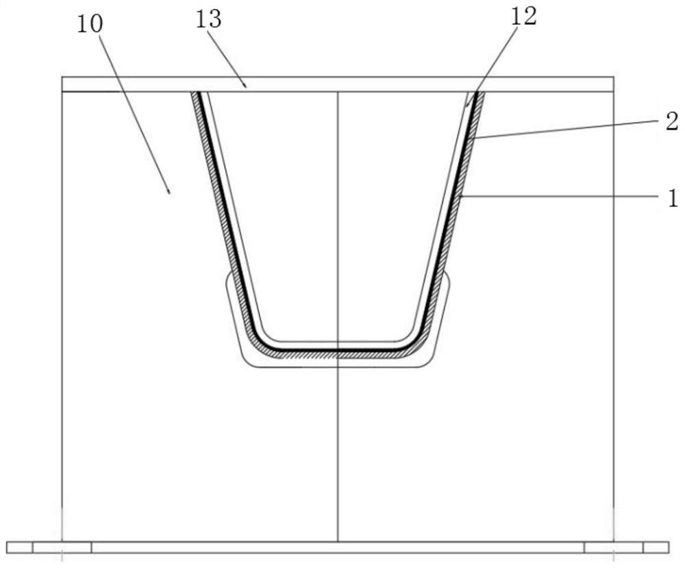 Steel bridge deck U rib butt joint fatigue strengthening structure and method based on bonding