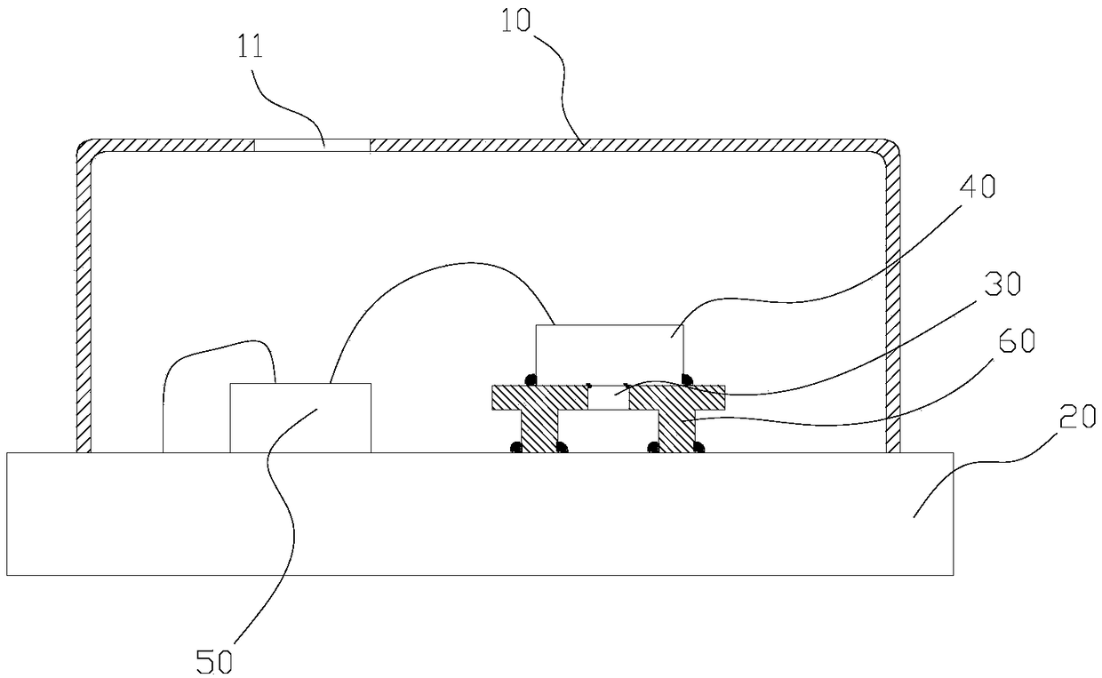 Sensor LGA (Land Grid Array) packaging structure