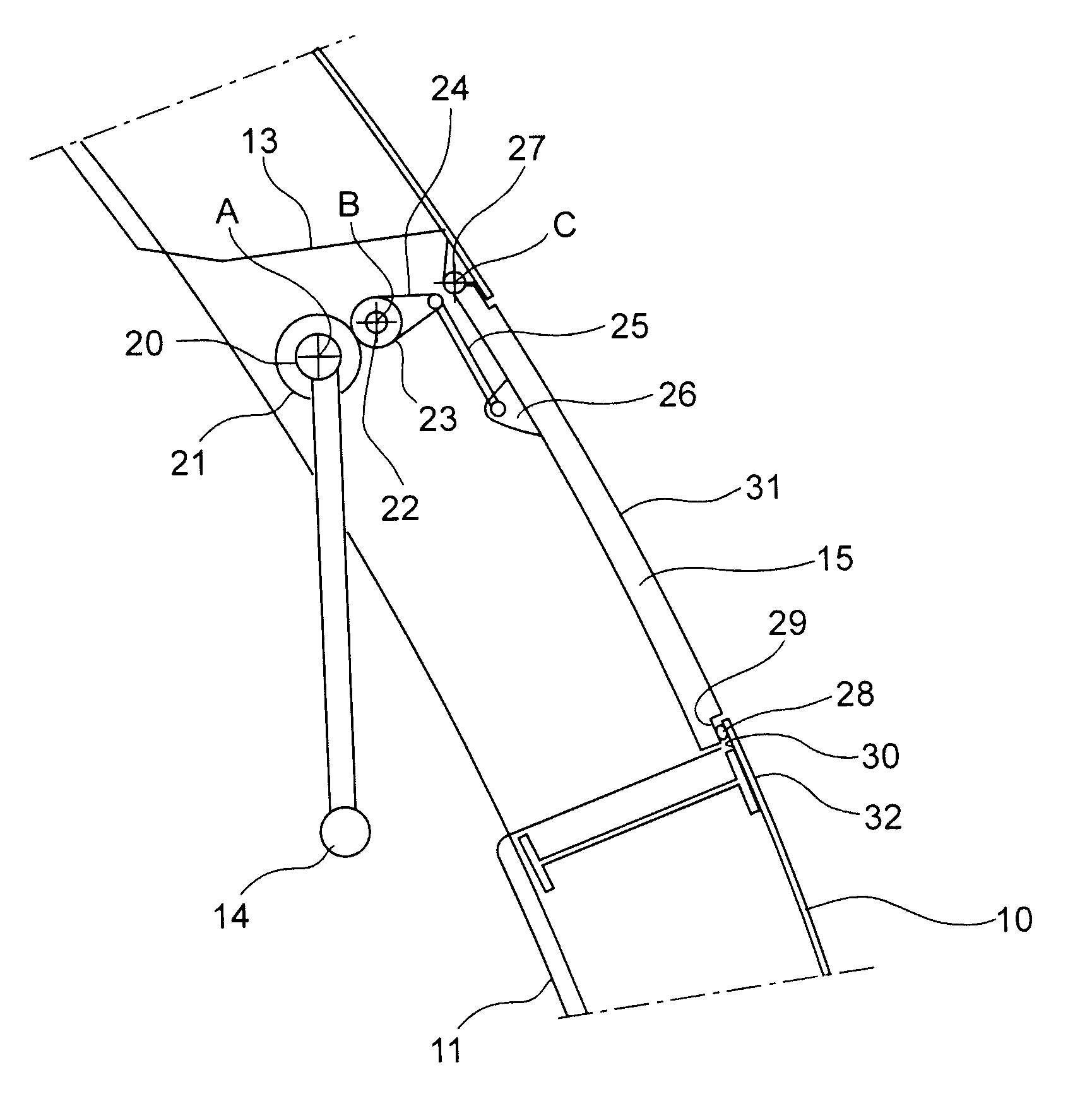 Pressurised aircraft door equipped with a vent flap