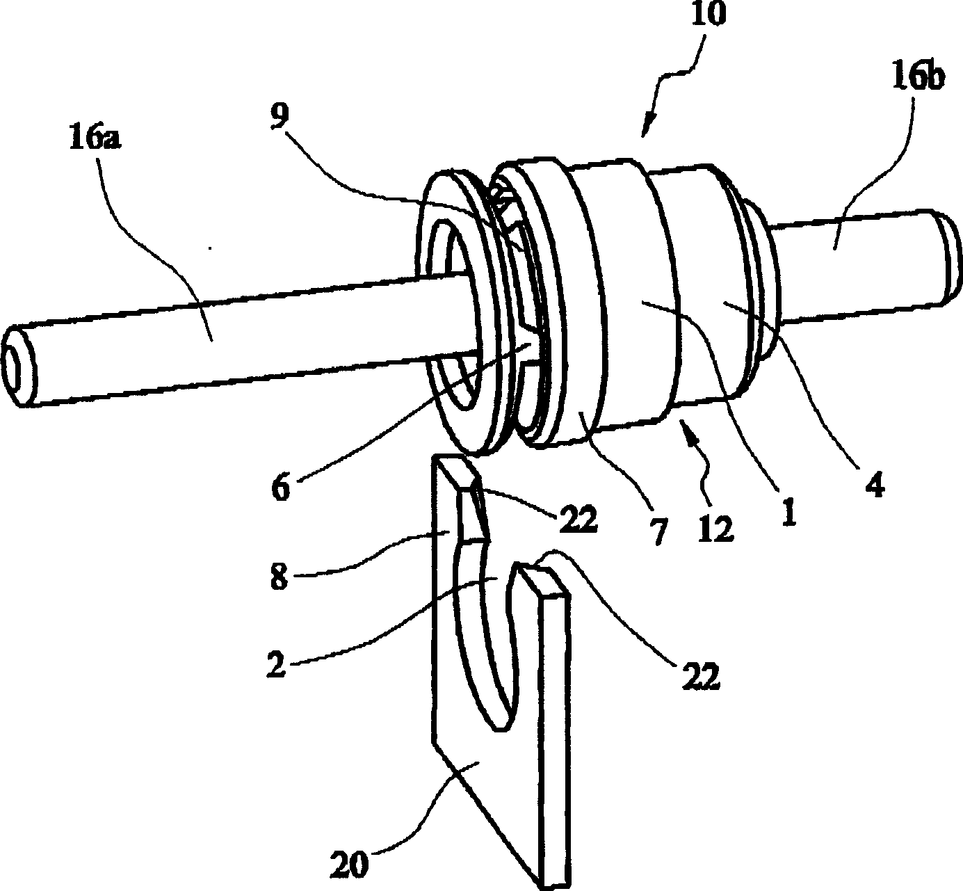 Anchoring means for the sheath of a bowden cable