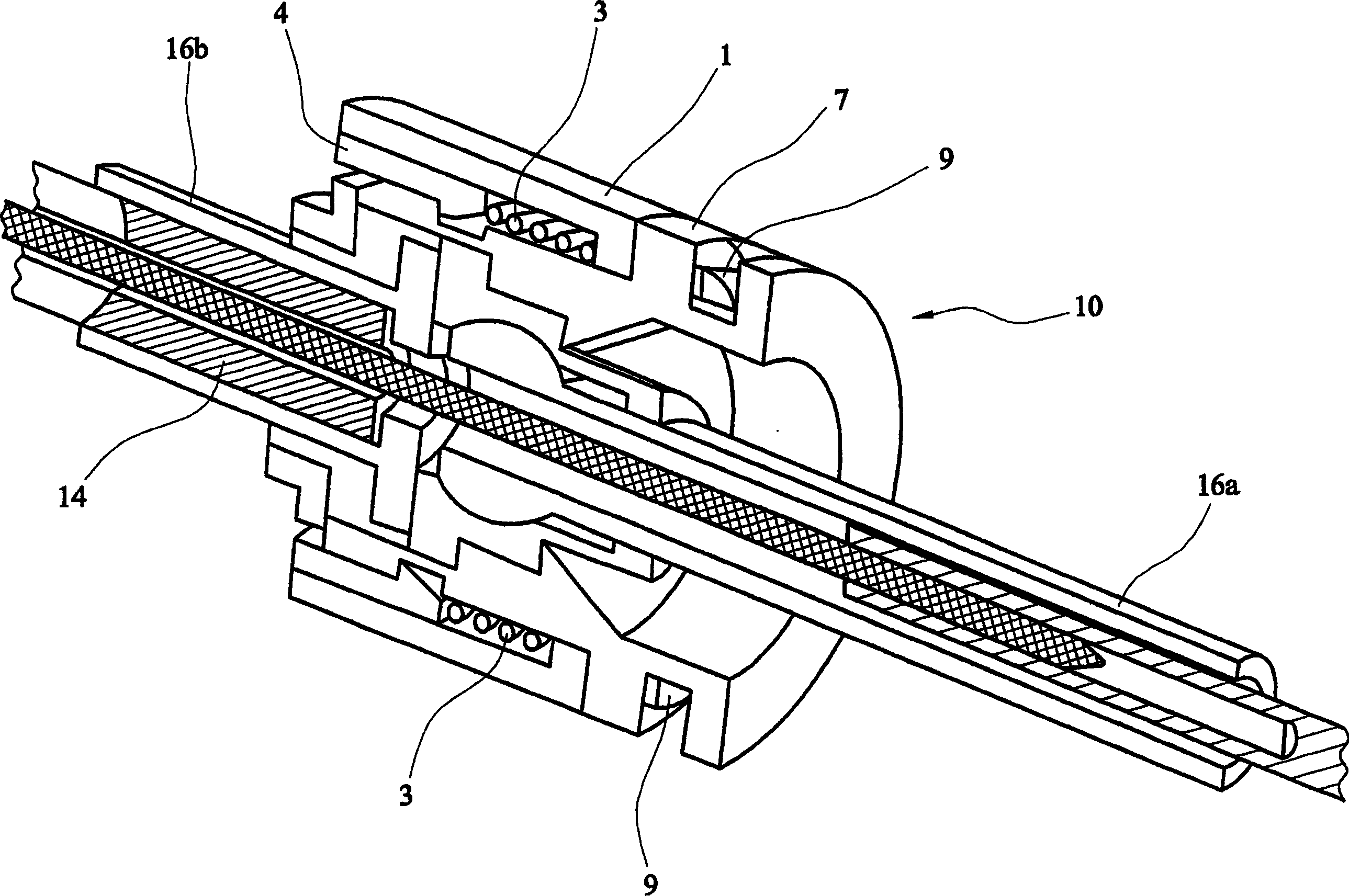 Anchoring means for the sheath of a bowden cable