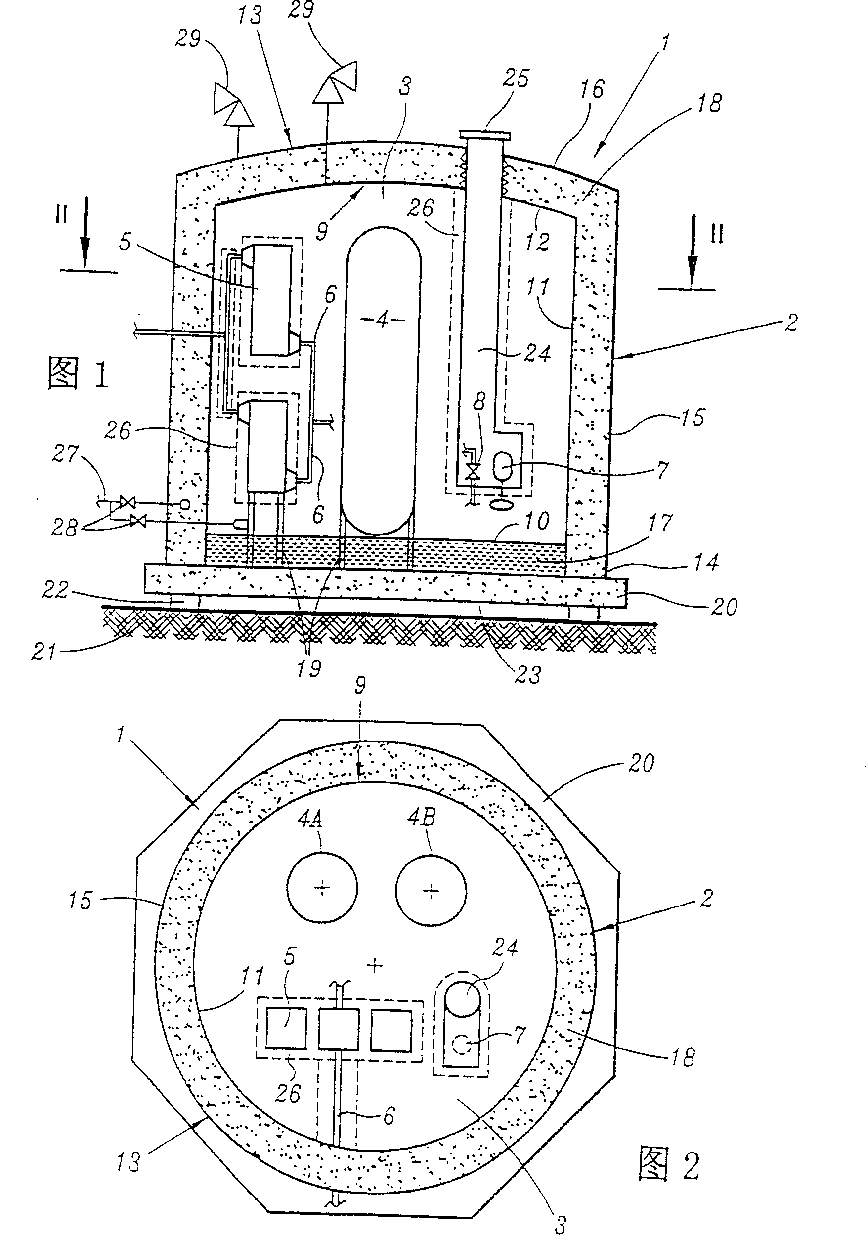 Cold box for cryogenic distilling plant