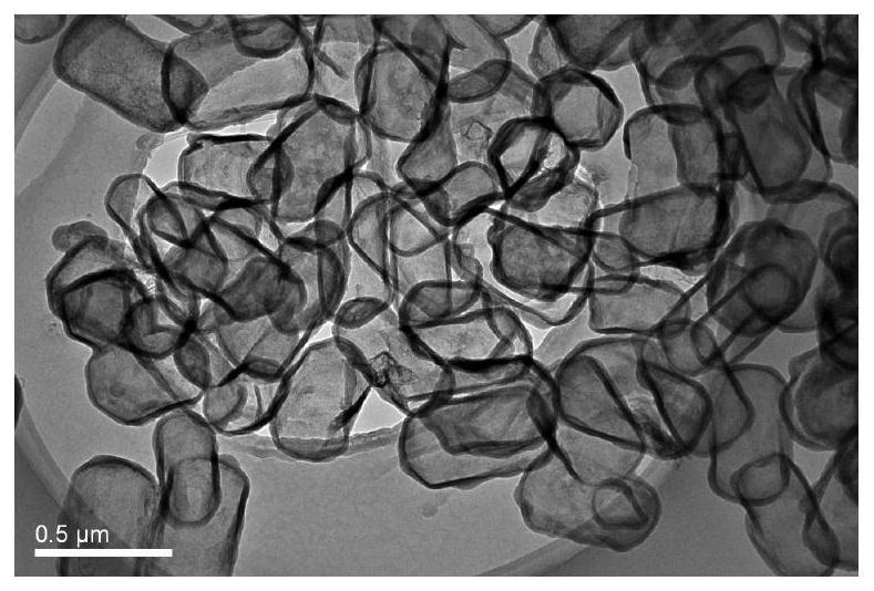 Preparation method of cylindrical titanium dioxide hollow particles