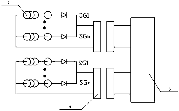 GEO orbit three-axis stable satellite circular shell structure solar cell array wiring method and system