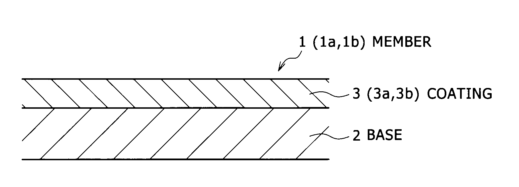 Hard-coating-coated member, tool, and target