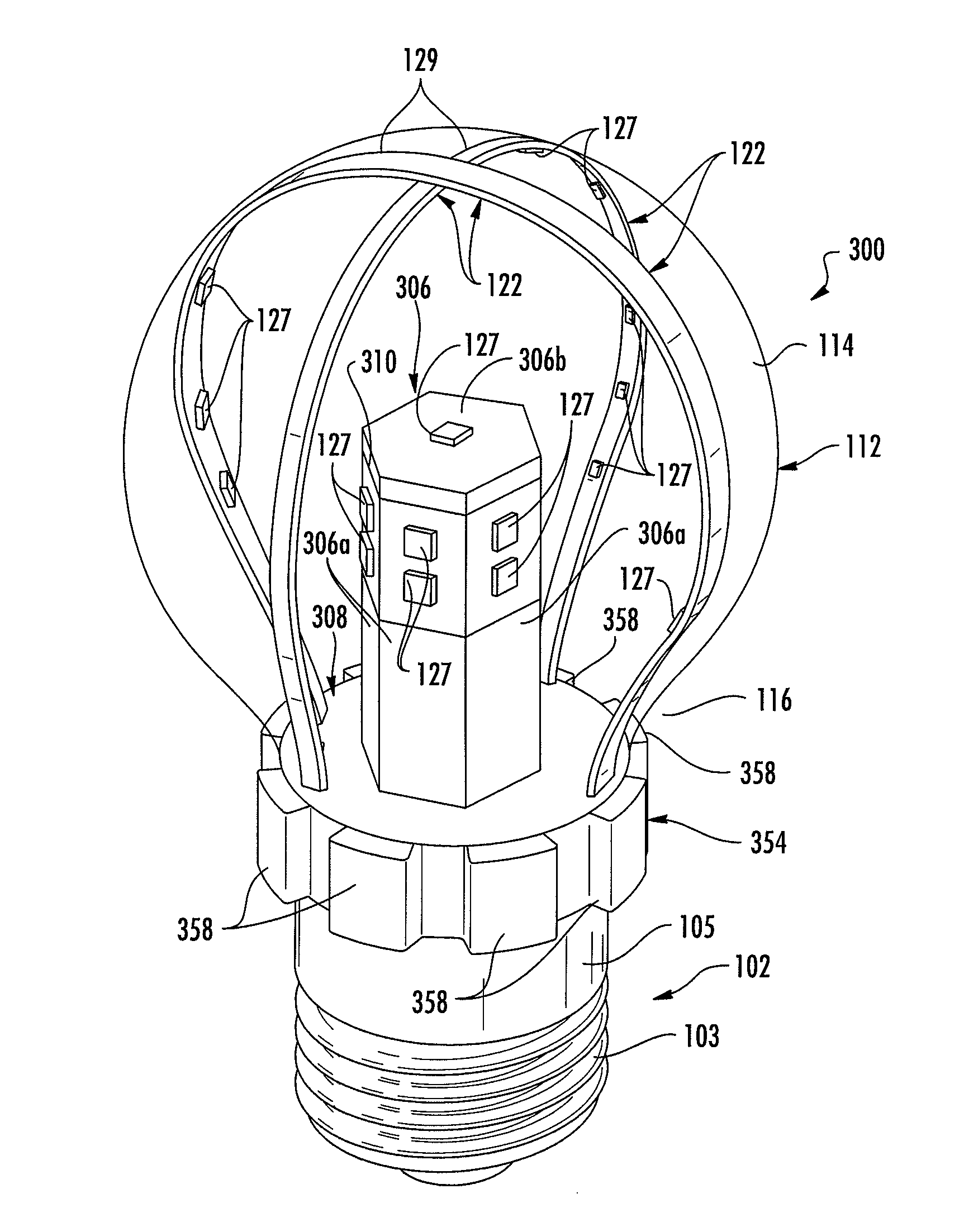 LED luminaire with improved thermal management and novel LED interconnecting architecture