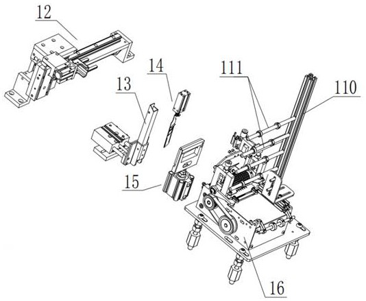 Collodion label and cotton label fixing and jointing device