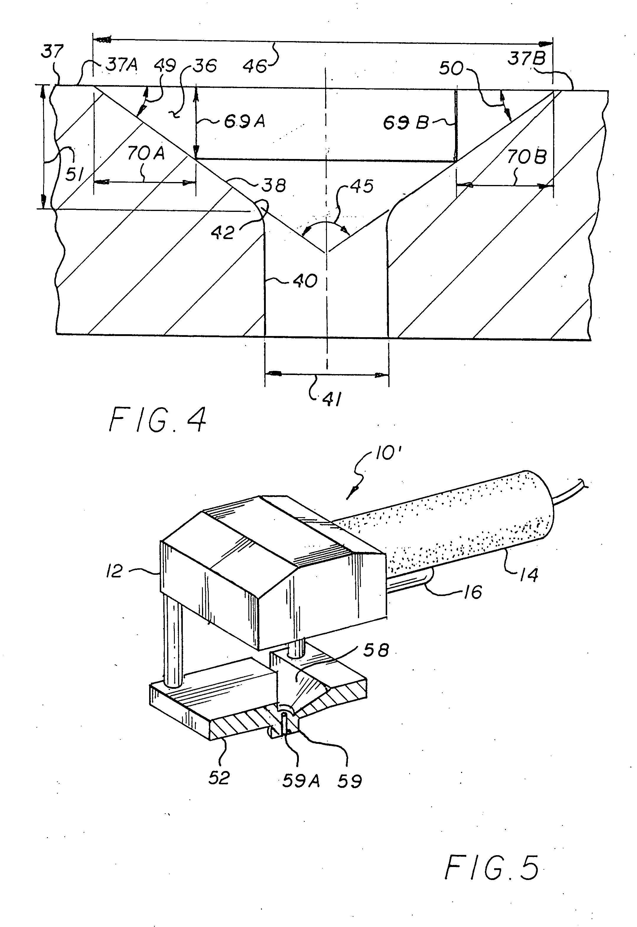 Device for inspecting countersunk holes