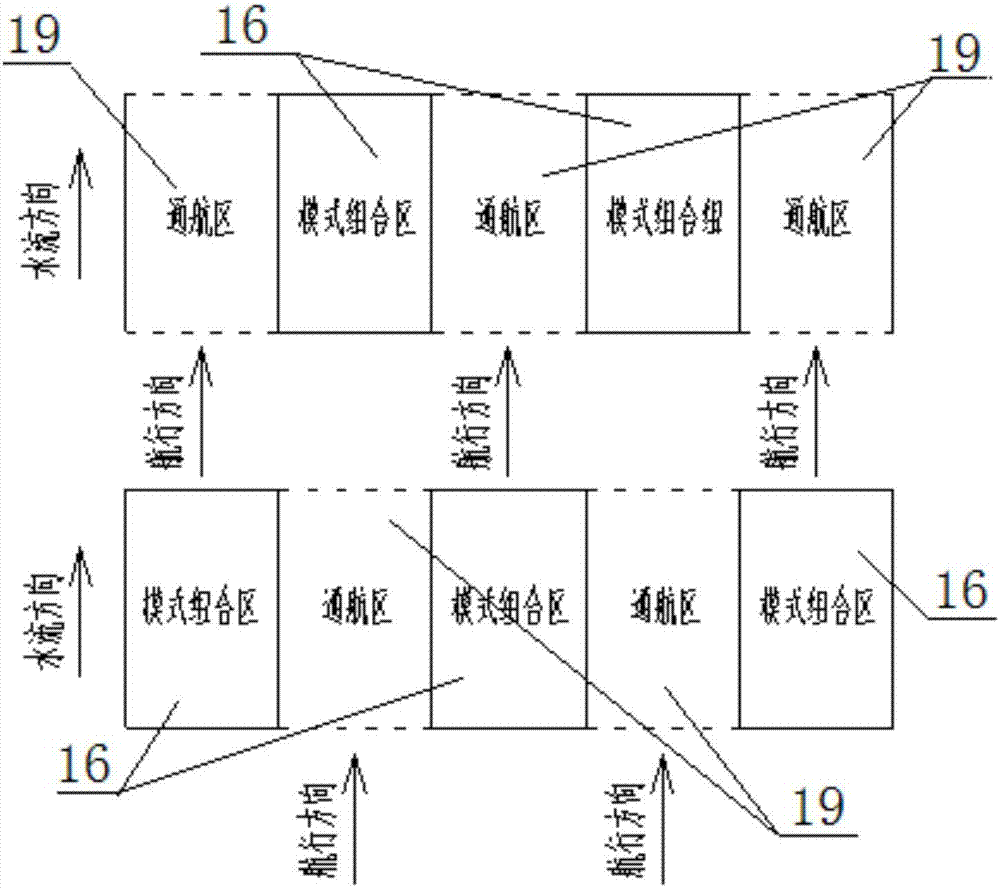 Three-dimensional combined ecological floating island system based on river navigation