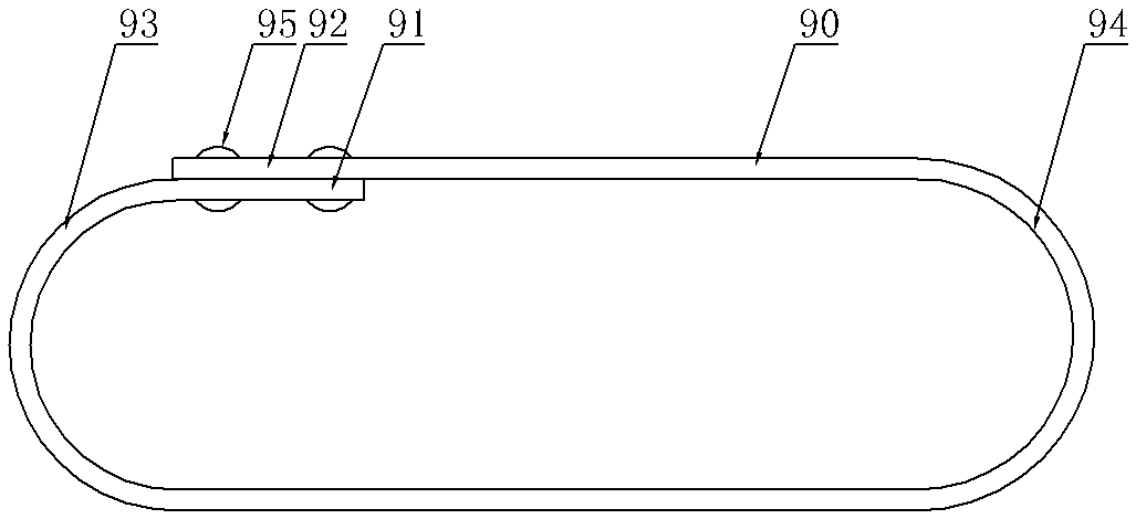 The device used for the positioning of the second roll of the steel strip