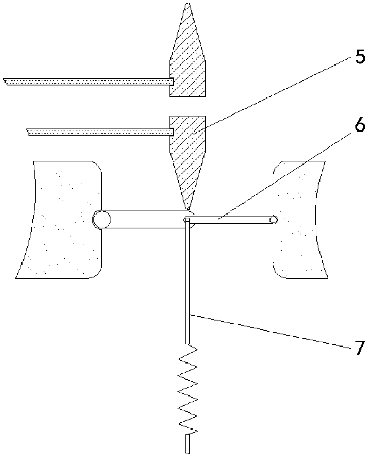 Special medical hammer for knee jerk reflex test