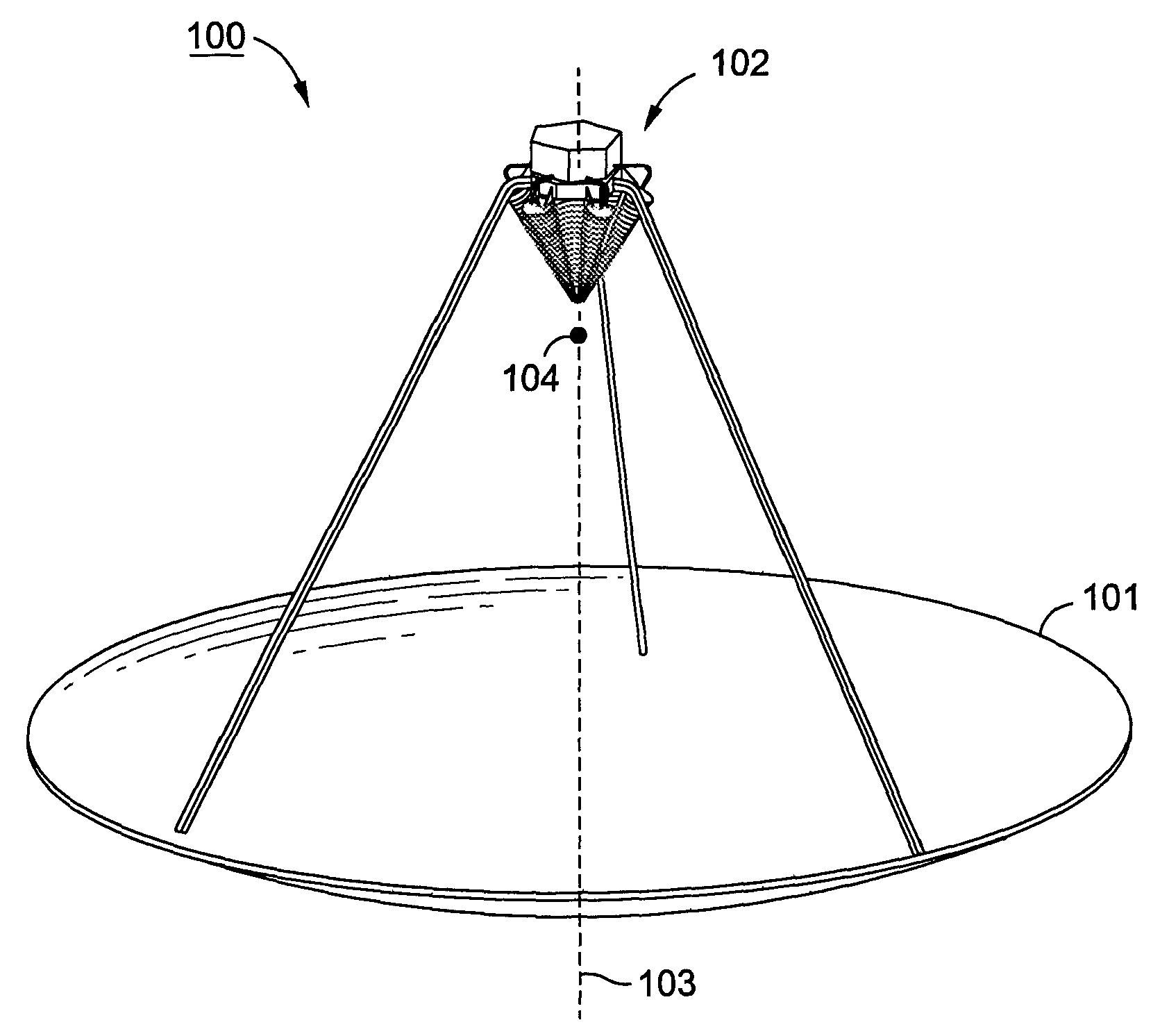 Versatile wideband phased array FED reflector antenna system and method for varying antenna system beamwidth