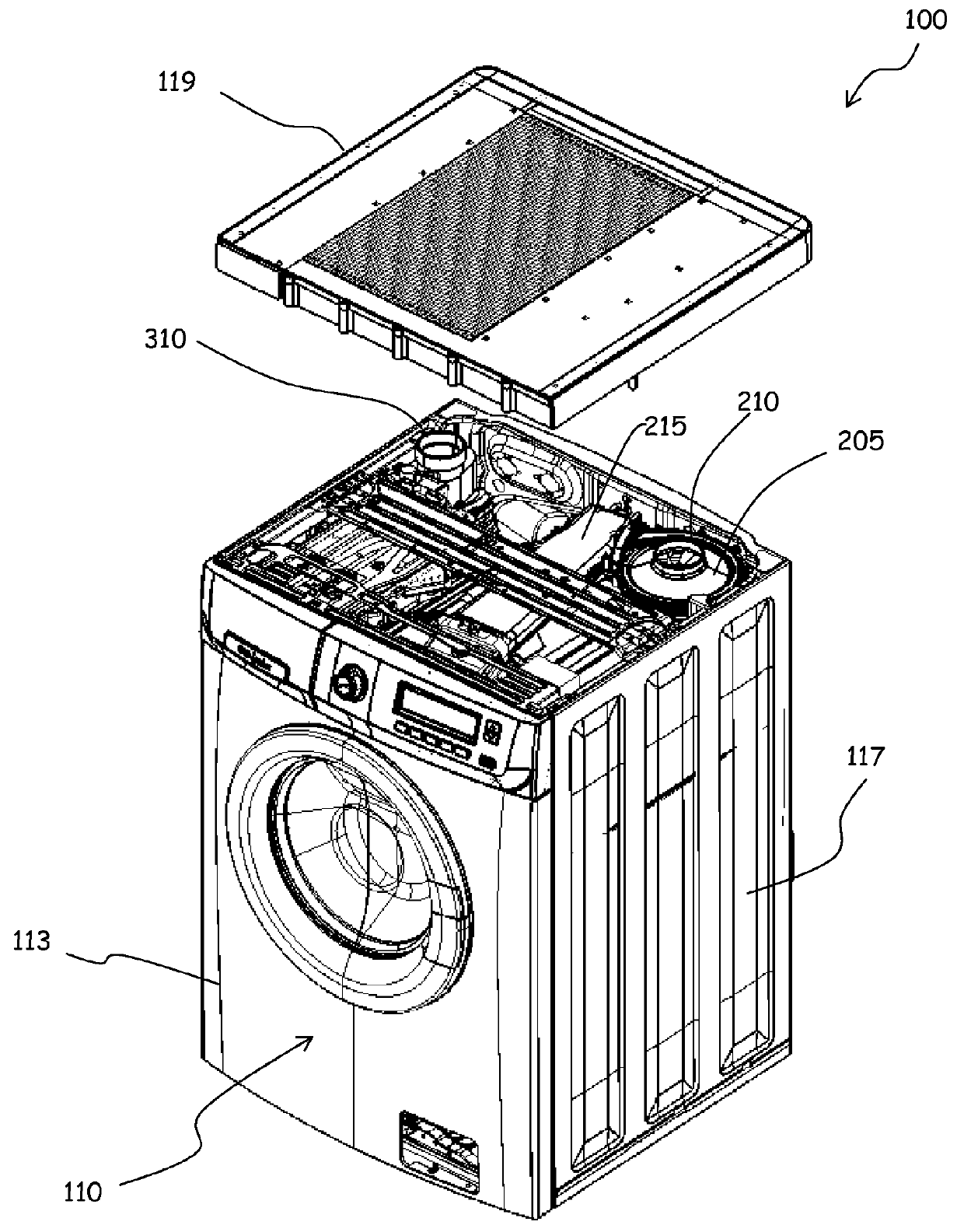 Appliance for drying laundry