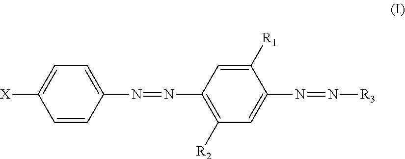 Bis-azo colorants for use as bluing agents