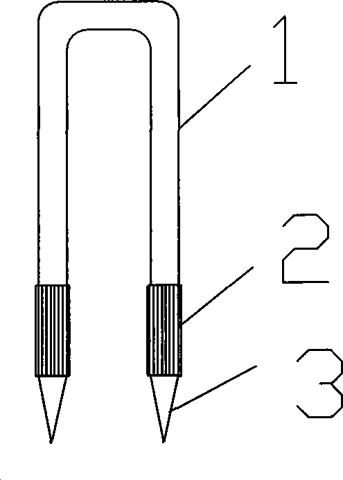 Expanding-head U-shaped nail for buckle of conveyor belt