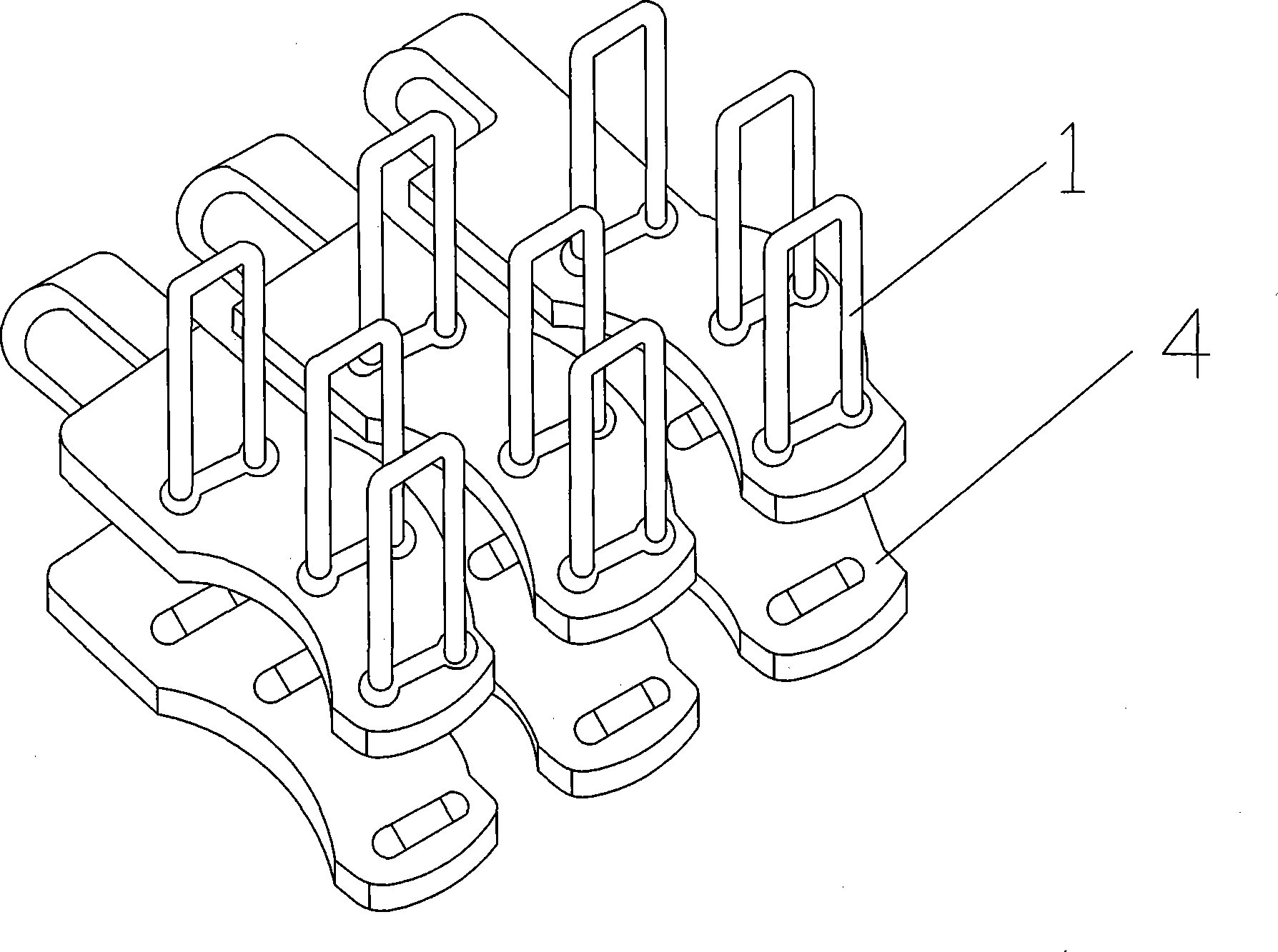 Expanding-head U-shaped nail for buckle of conveyor belt