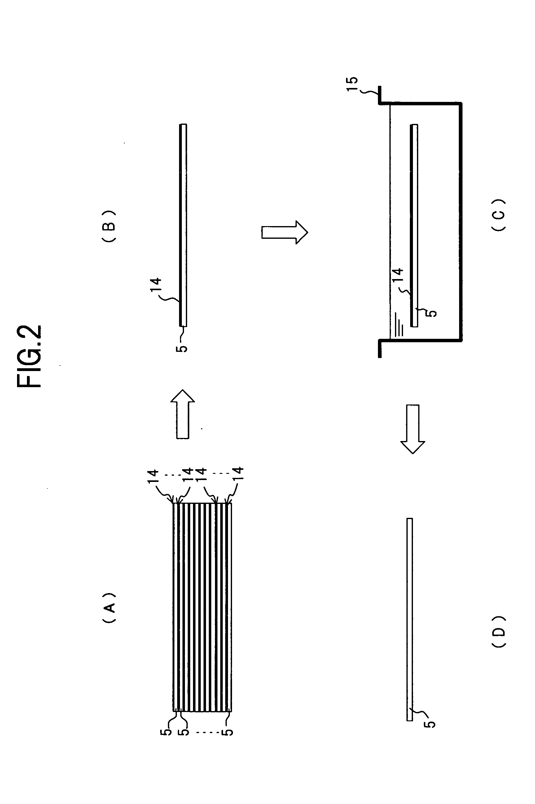 Wrapping member for a glass substrate for FPD and a method of transferring a glass substrate for FPD