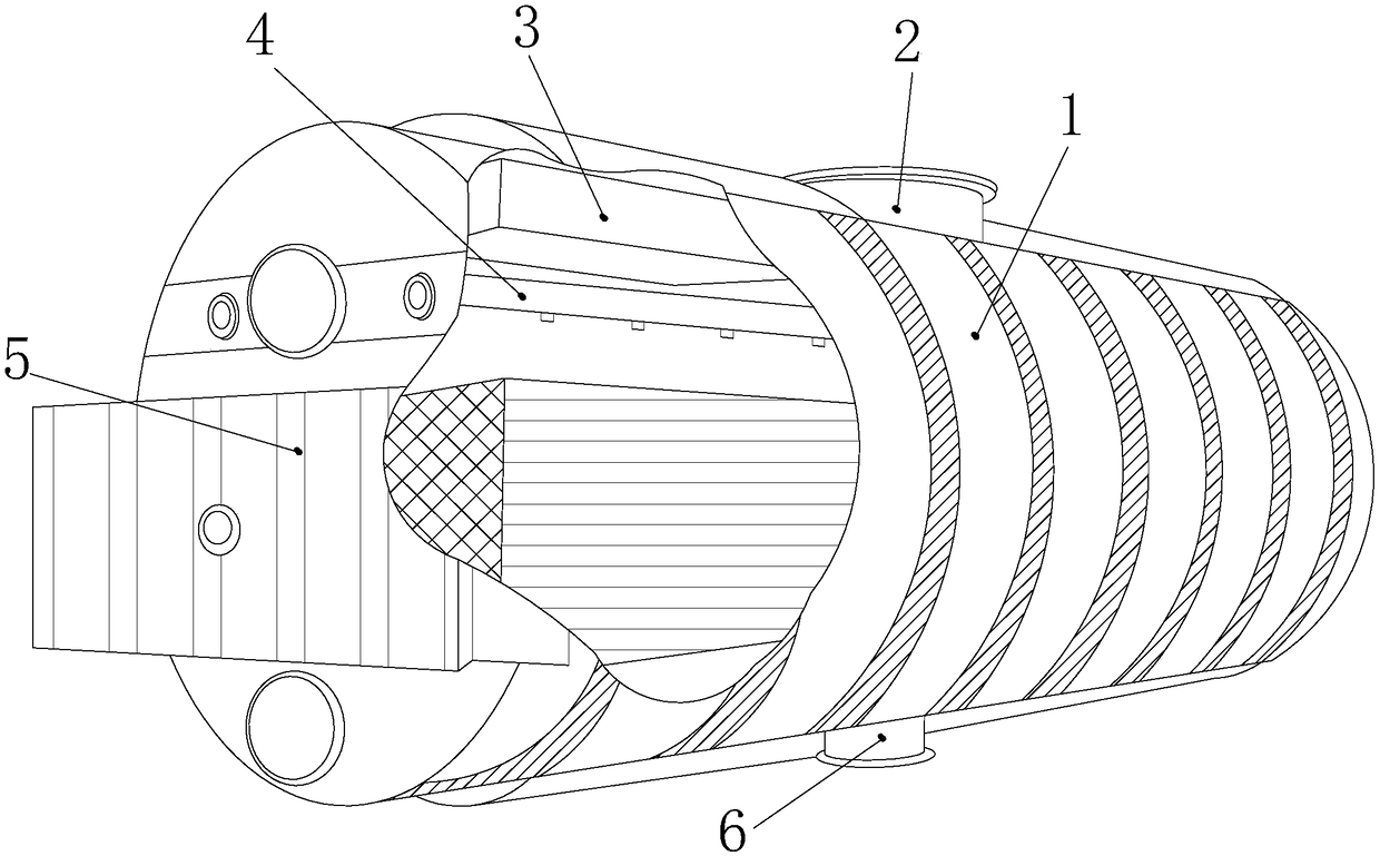 Expanding defoaming and dredging dry-type evaporator for water cooled centrifugal unit