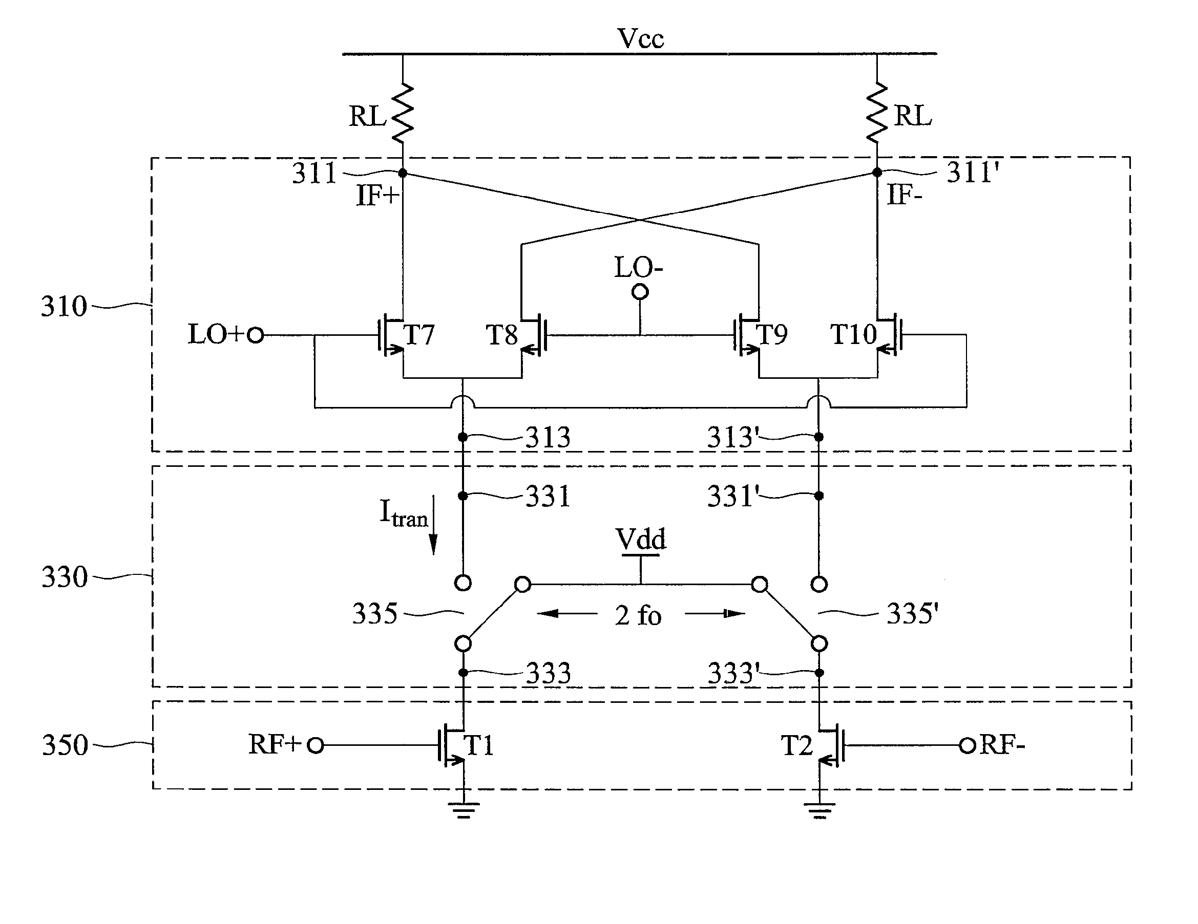 Dynamic current steering mixer