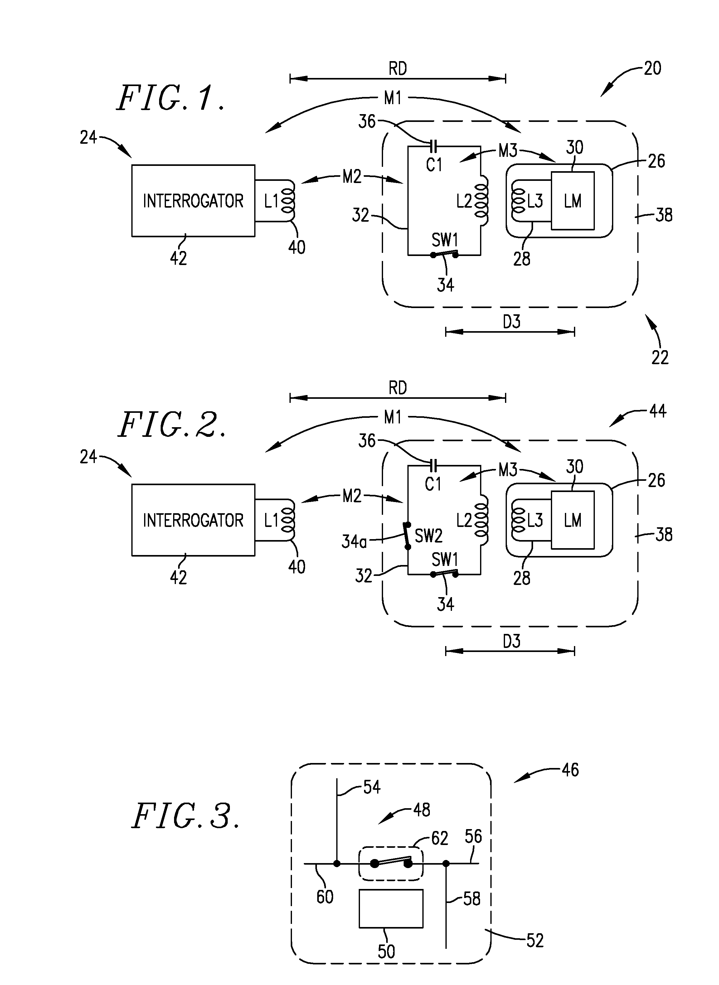 Temperature measurement system employing an electromagnetic transponder and separate impedance-changing parasitic antenna