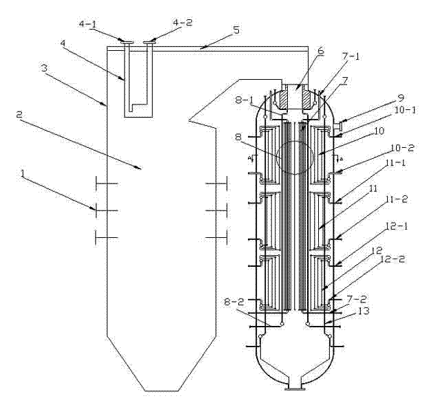 Bundle radiation boiler capable of relieving combustion fouling of perbasic coal