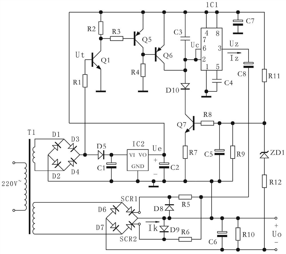 A time-based phase-controlled DC stabilized power supply